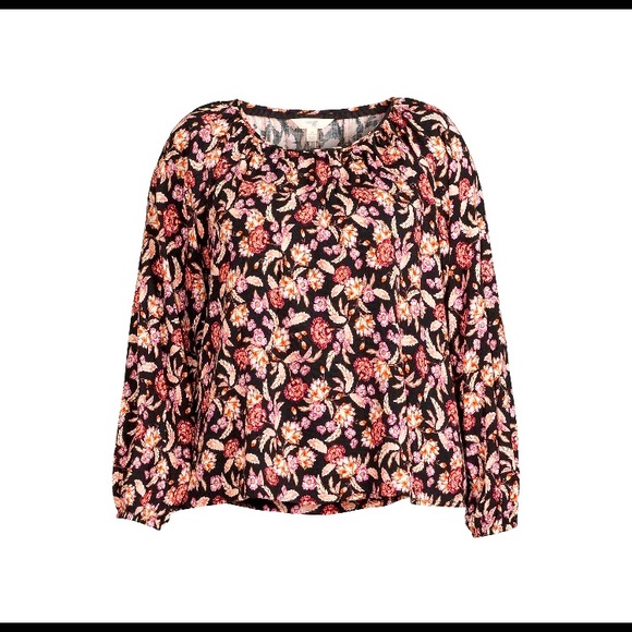 Terra & Sky Tops - Plus Size 4X (28W-30W) Floral, Long sleeve, Tunic Top. New with tags.